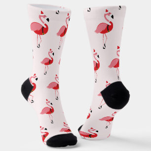 Chaussette Flamant rose de nouveauté amusant Père Noël Animal