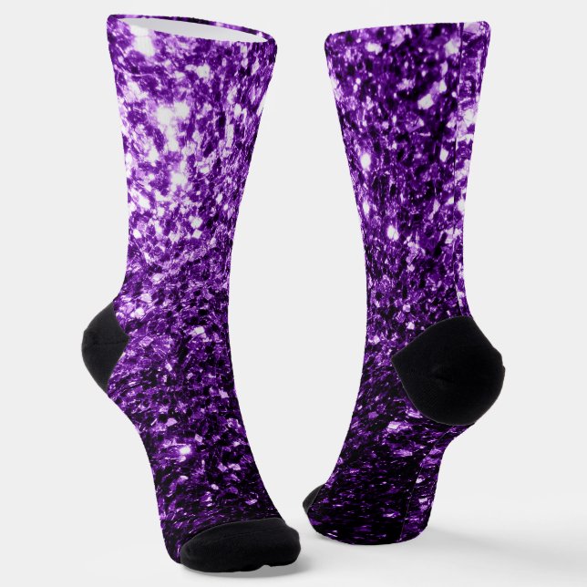 Chaussette Flamme de parties scintillant foncé violet brillan (Angulaire)