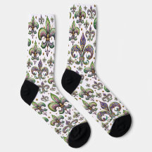 Fleur de Lis Aquarelle Mardi Gras Vibe