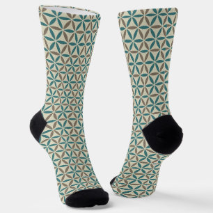 Chaussette FLEUR DE VIE - motif de timbre 1