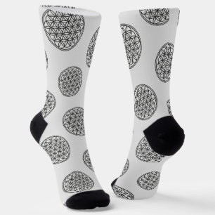 Chaussette FLEUR DE VIE - Symbole de géométrie sacrée contour