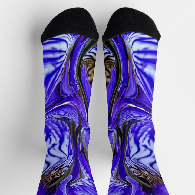 Chaussette Fleur Iris Violet (Haut)
