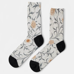 Chaussette Fleur, motif floral, William Morris