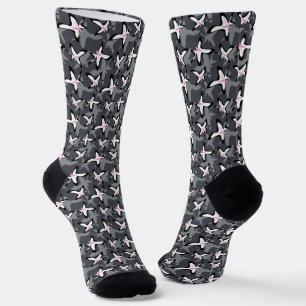 Chaussette Fleurs abstraites roses et modernes
