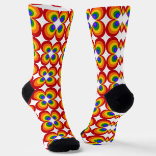 Chaussette Fleurs arc-en-ciel Trippy