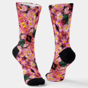 Chaussette Fleurs De Faisée Rose Et Motif De Bumble