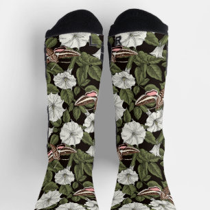 Chaussette Fleurs de lune et sphinx Mois