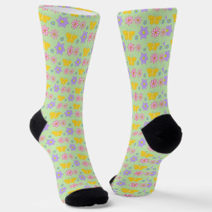 Chaussette Fleurs et papillons de la Fête des mères