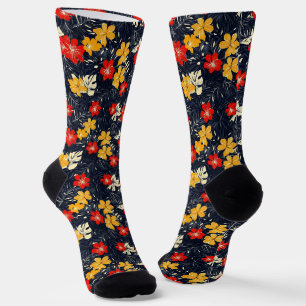 Chaussette Fleurs exotiques Motif Floral