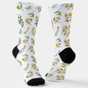 Chaussette Fleurs Jaunes