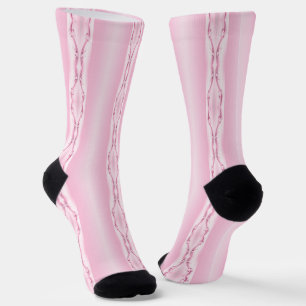 Chaussette Fleurs roses dans les vagues