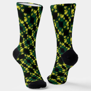 Chaussette Fleurs sauvages de marguerite jaune délicat Motif 