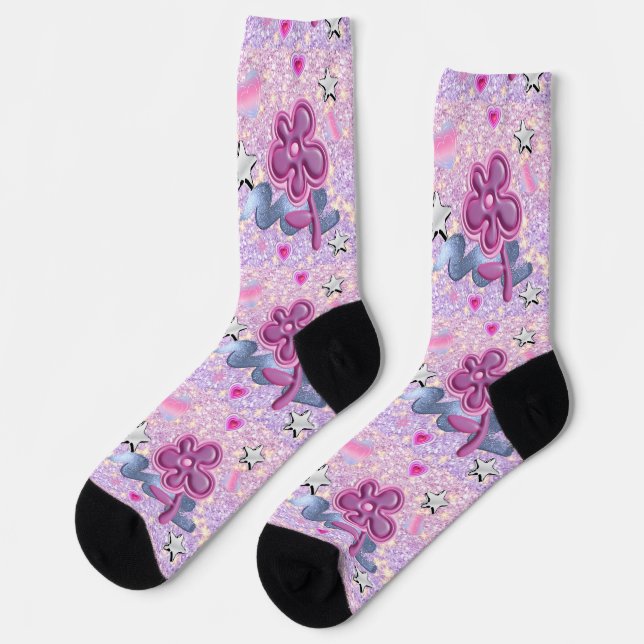 CHAUSSETTE FLORAL (Gauche)
