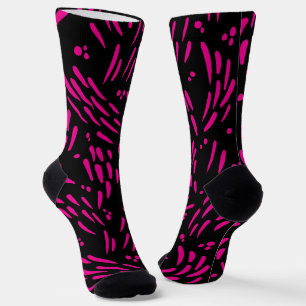 Chaussette Flux en Magenta et noir