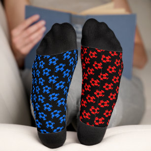 Chaussette Football rouge et bleu