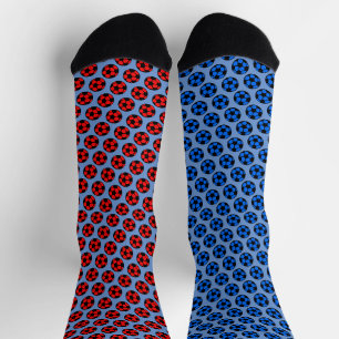 Chaussette Football rouge et bleu