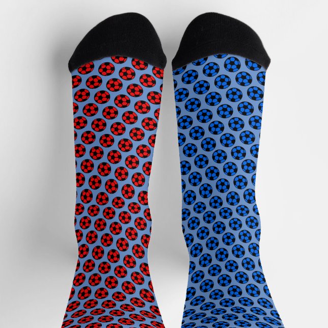 Chaussette Football rouge et bleu (Haut)