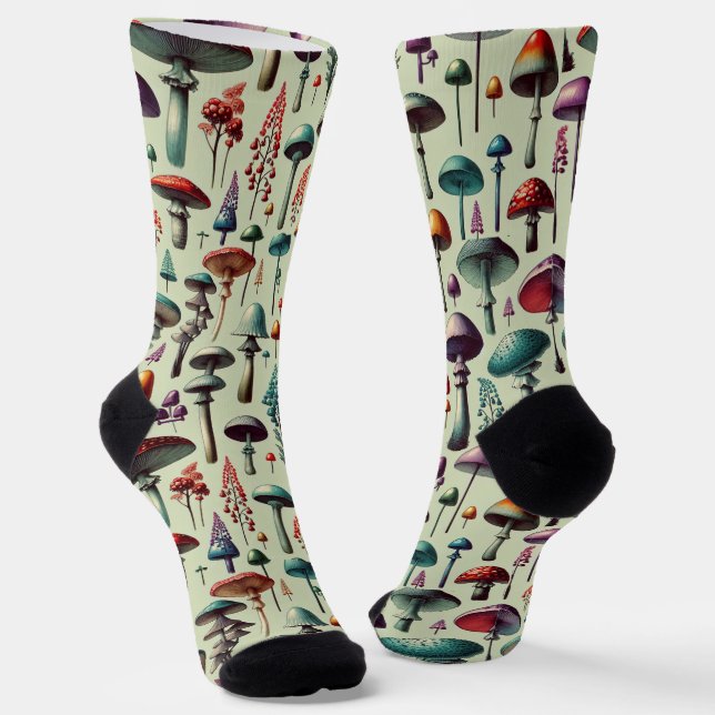 Chaussette Forêt de champignons (Angulaire)
