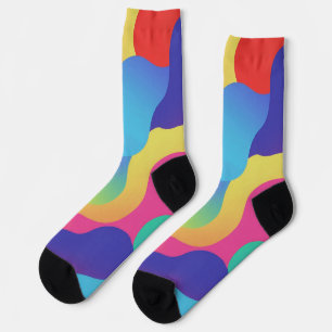 Chaussette Formes Amorphes Colorées