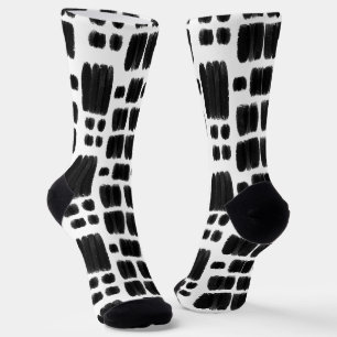 Chaussette Formes peintes en noir et blanc