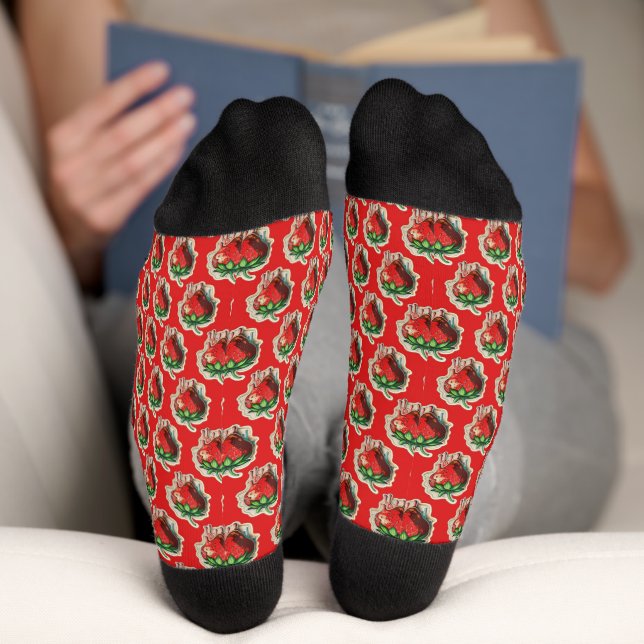 Chaussette Fraise (Fond)