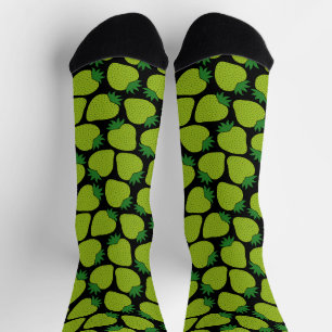 Chaussette Fraises Fantaisistes Halloween Magique Vert