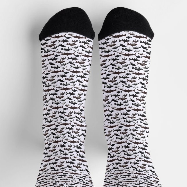 Chaussette Fresh water fish pattern (Haut)