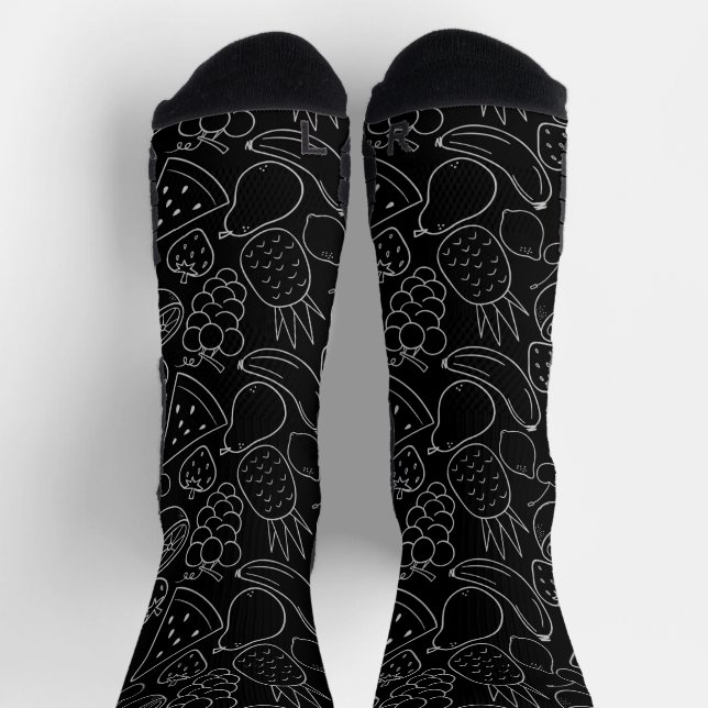Chaussette Fruit motif transparent | motif de surface de frui (Haut)