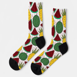 Chaussette Fruit motif transparent   motif de surface de frui