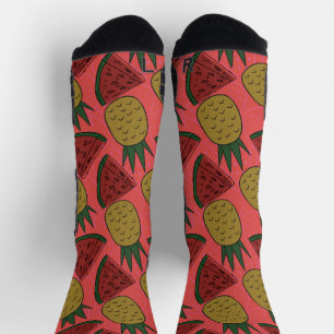 Chaussette Fruit motif transparent   motif de surface de frui