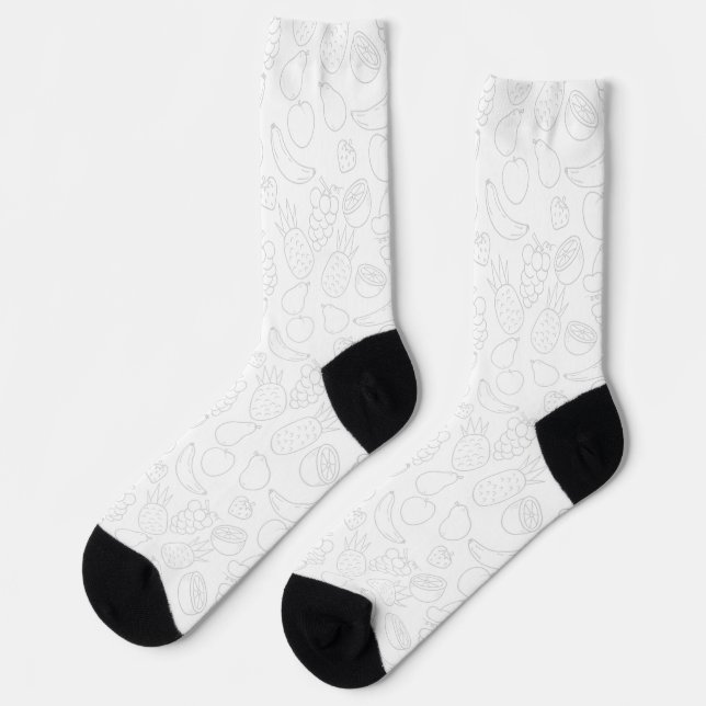 Chaussette Fruit motif transparent | motif de surface de frui (Gauche)