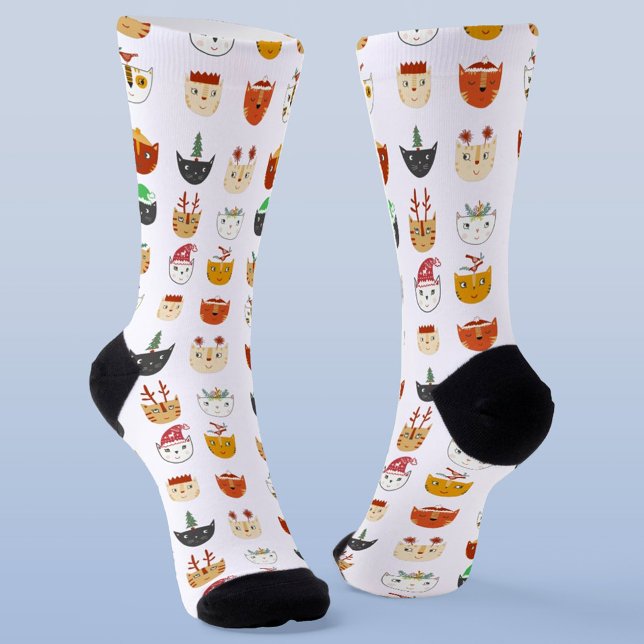 Chaussette Fun Christmas Cat (Fun Christmas Cat socks)