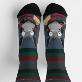 Chaussette Fun Merry + Bright Customizable Donkey Blue Grey 