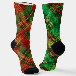 Chaussette Fun Mismatch Odd Sox Motif de Noël Plaid