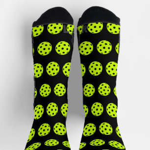 Chaussette Fun Pickleball Motif Jaune nouveauté