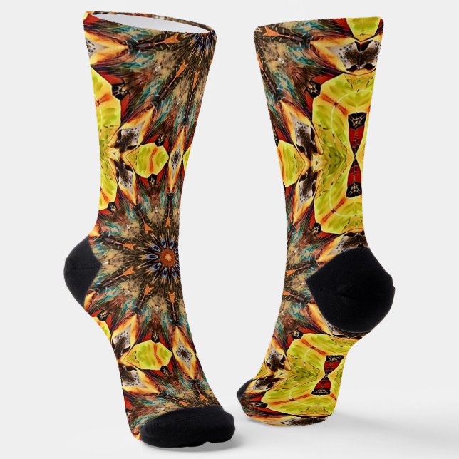 Chaussette Funky Mandala Art Crazy Chaussettes (Angulaire)