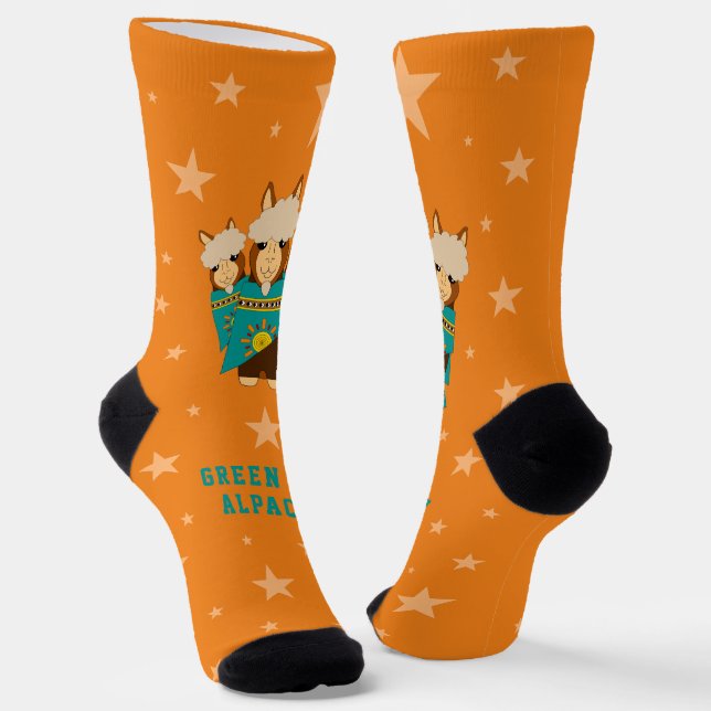 Chaussette Funny Green Bay Alpacas (Angulaire)