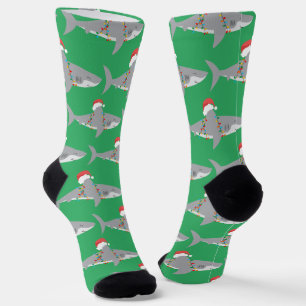 Chaussette Funny Père Noël Shark Christmas