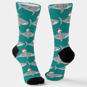 Chaussette Funny Père Noël Shark Christmas