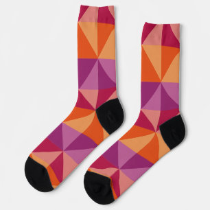 Chaussette géométrique d'automne