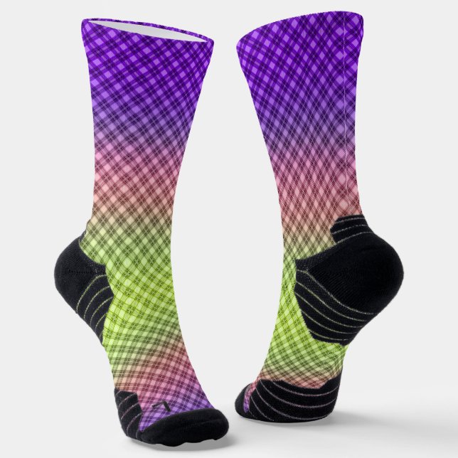 Chaussette Géométrique, dégradé, Ombre (Angulaire)