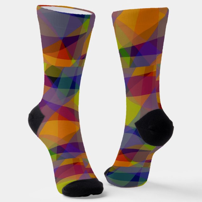 Chaussette Géométrique foncée - Chaussettes Premium (Angulaire)