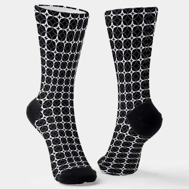Chaussette Géométrique noire (Angulaire)