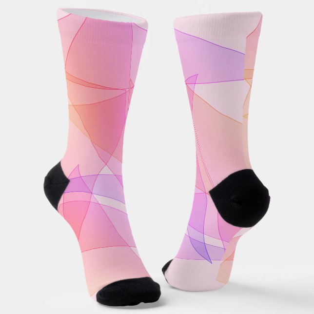 Chaussette Géométrique rose (Angulaire)