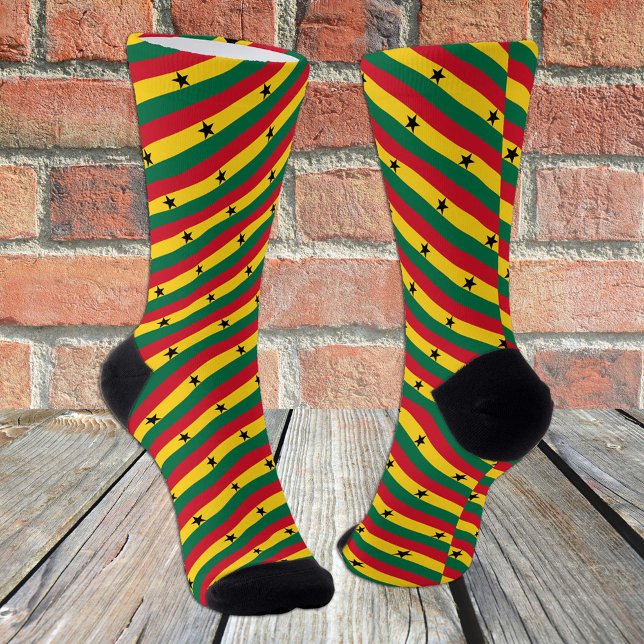 Chaussette Ghana Chaussettes, mode patriotique Drapeau ghanée (Créateur téléchargé)