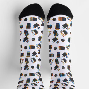 Chaussette Glitch café