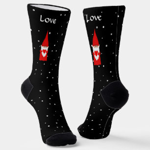 Chaussette Gnome de Noël en chaussettes noires