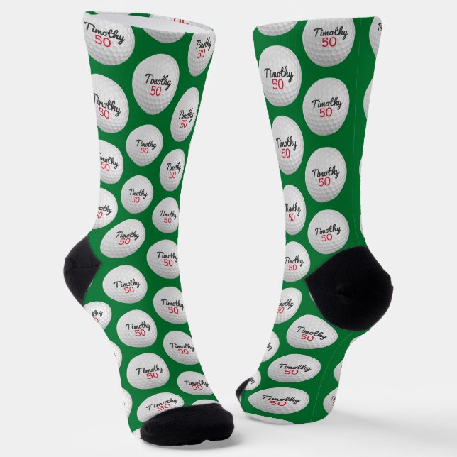 Chaussette Golf Ball Anniversaire - 50e ou autre année (Angulaire)