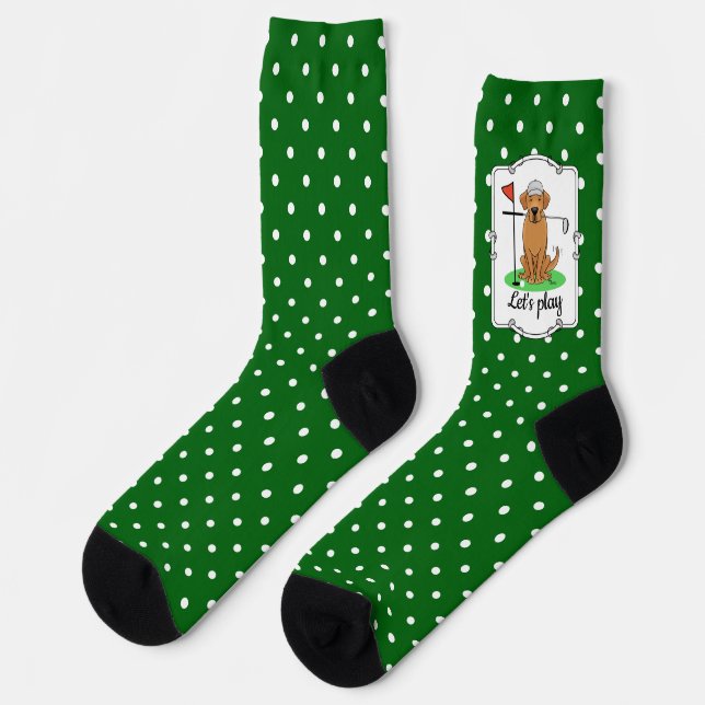 Chaussette Golf Yellow Lab Labrador Retriever Dog (jaune 5) (Gauche)