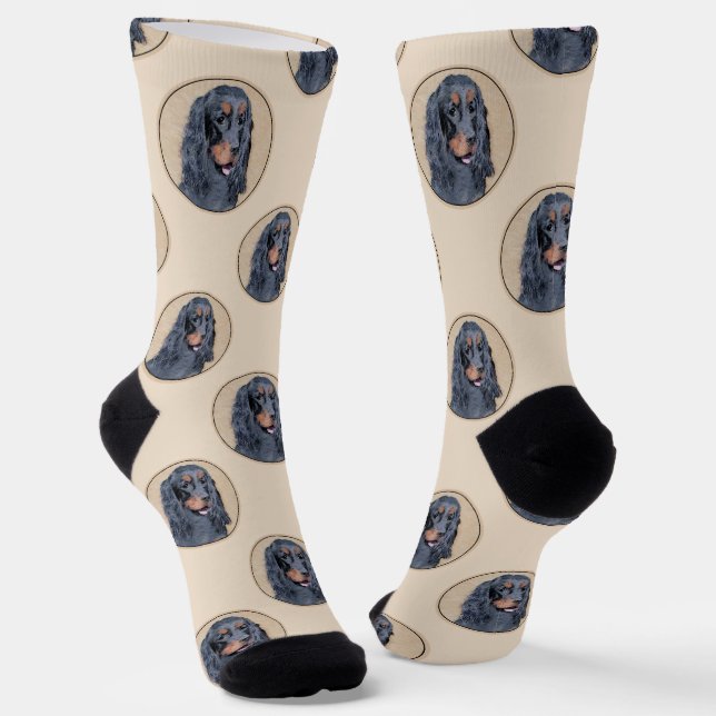 Chaussette Gordon Setter Peinture Black Cute Original Chien A (Angulaire)